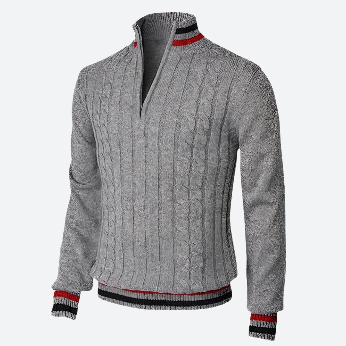 Bertram - Knitted Zip Sweater